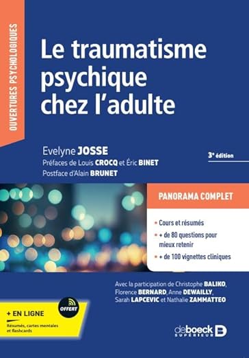 Couverture de Le traumatisme psychique chez l'adulte