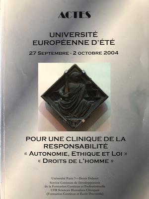 Couverture Actes 2003 Université Paris Diderot